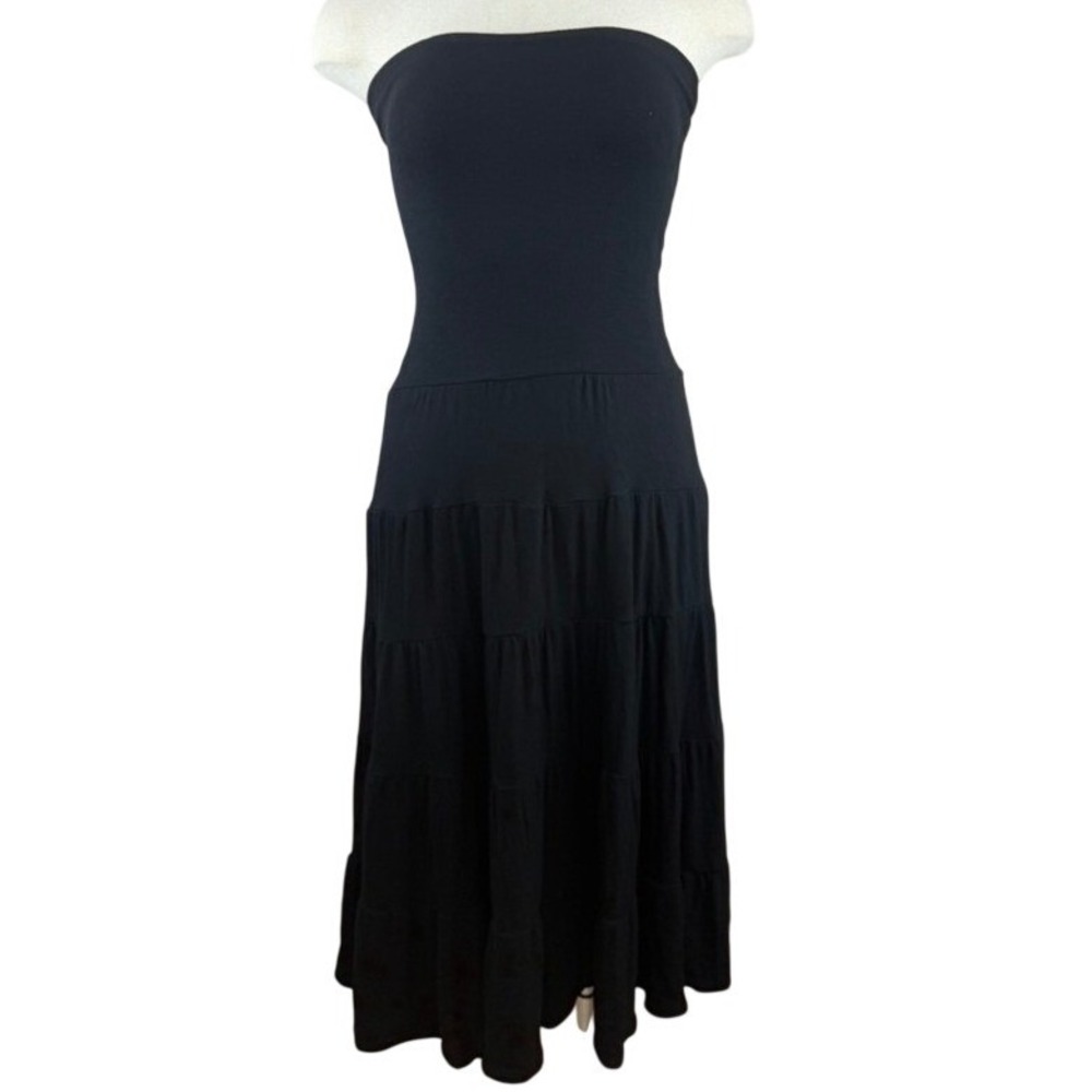 INC Concepts|Womens (L) Black Strapless Midi Dress or Tiered Skirt|Summer Cruise